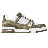Louis Vuitton Trainer Sneaker Olive Green / White
